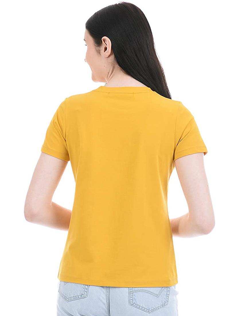 yellow cotton regular tshirt - 19985321 - Standard Image - 2