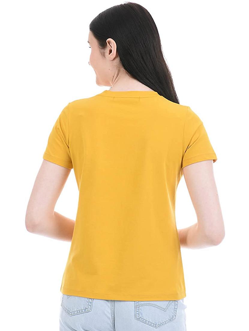 yellow cotton regular tshirt - 19985349 - Standard Image - 2