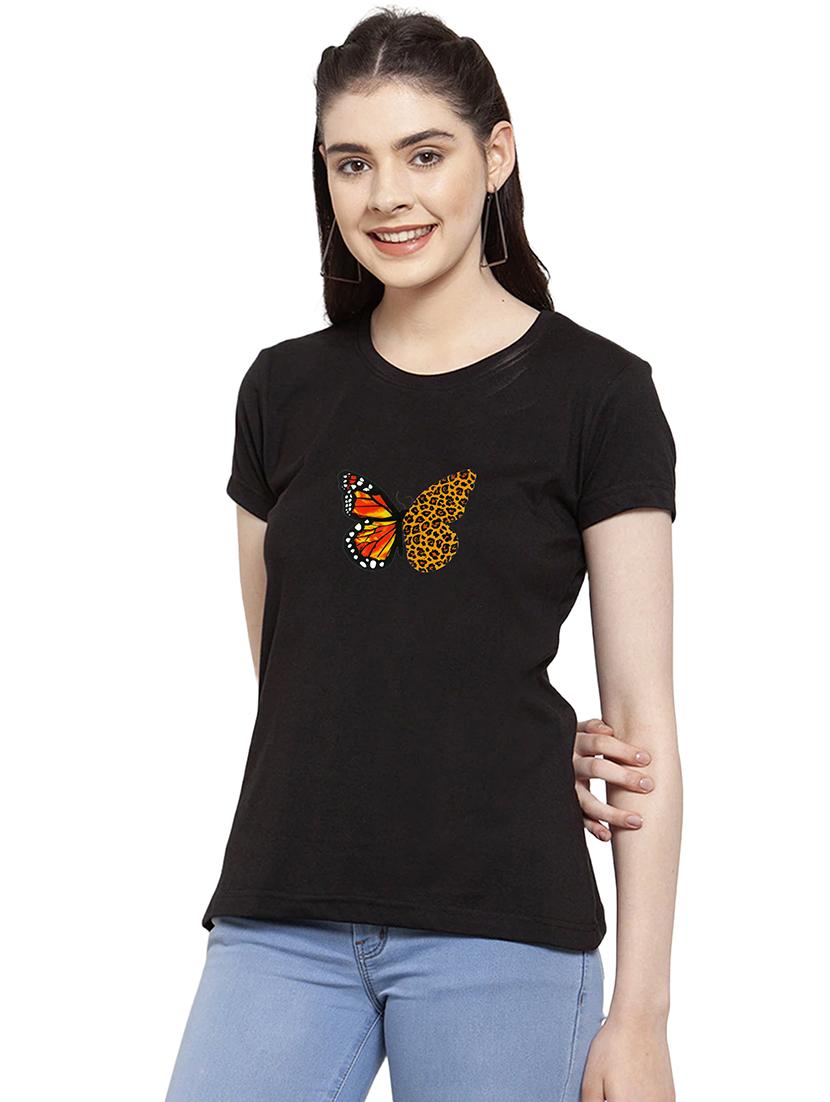 black cotton regular tshirt - 19985399 - Standard Image - 2
