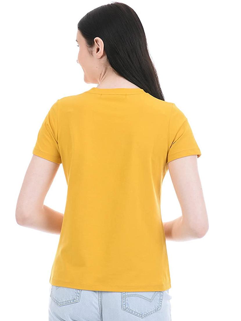 yellow cotton regular tshirt - 19985401 - Standard Image - 2