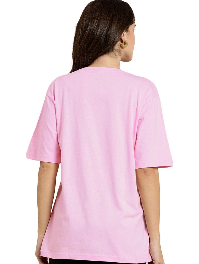 pink cotton oversized tshirt - 19985535 - Standard Image - 2