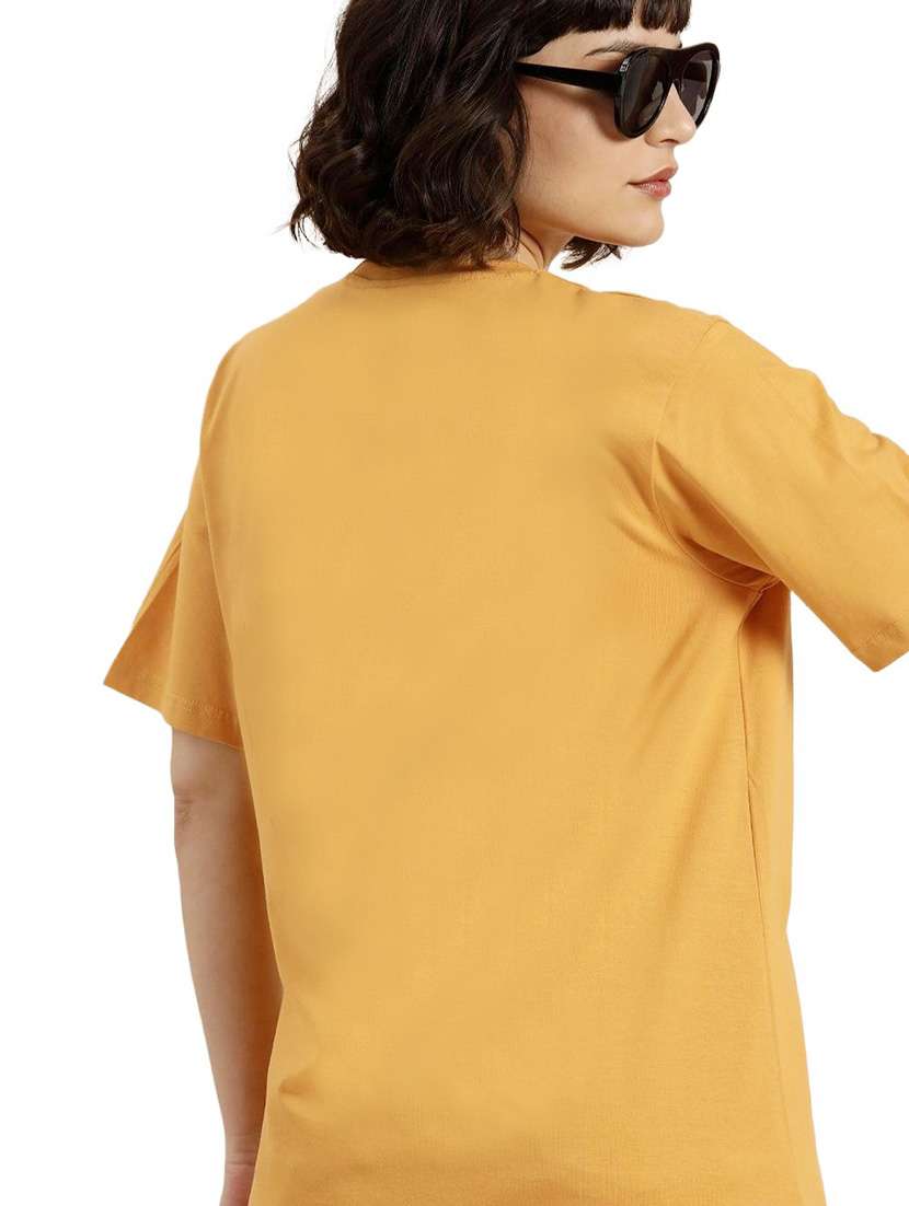 yellow cotton regular tshirt - 19985803 - Standard Image - 2