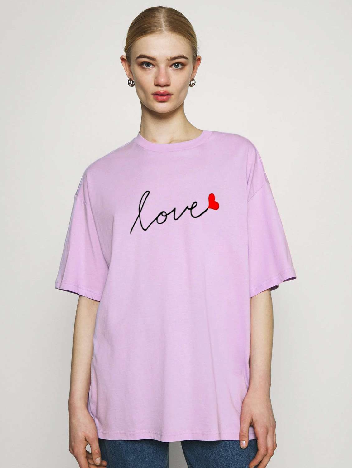 purple cotton regular tshirt