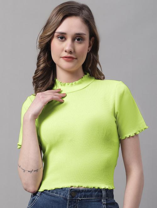 women's crop mock neck top - 19986087 -  Standard Image - 0