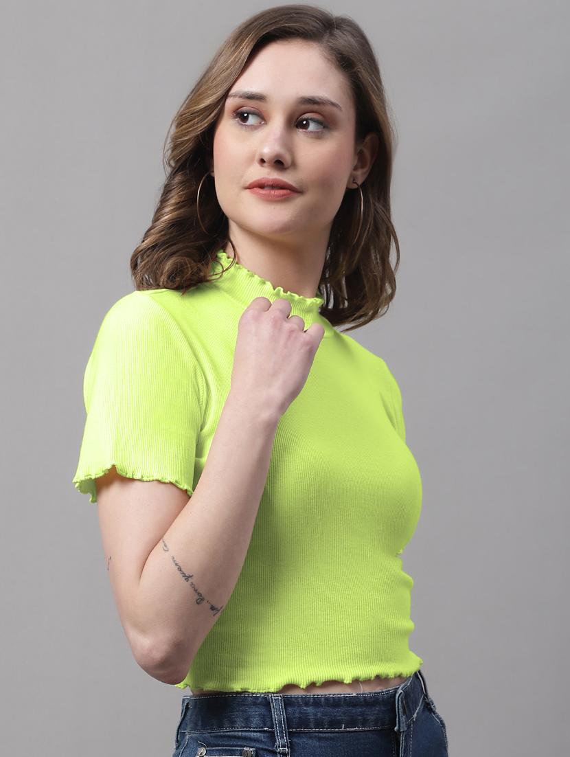women's crop mock neck top - 19986087 - Standard Image - 2