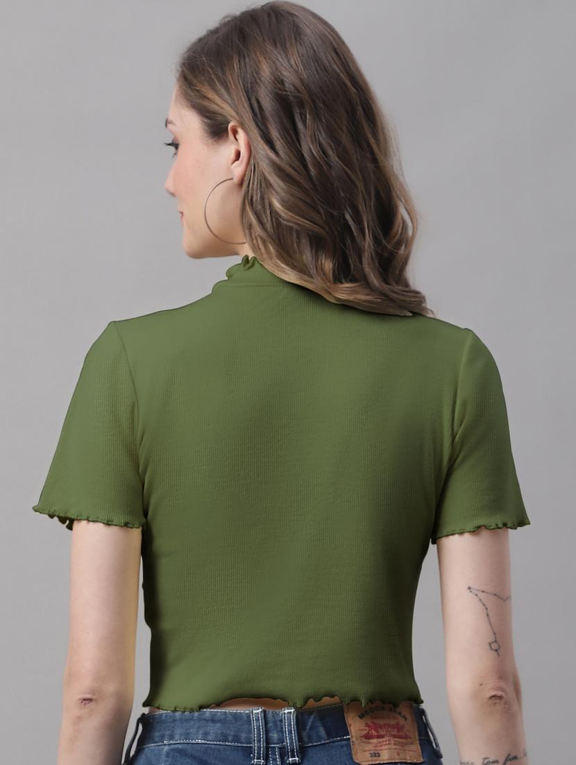 women's crop mock neck top - 19986096 - Standard Image - 2