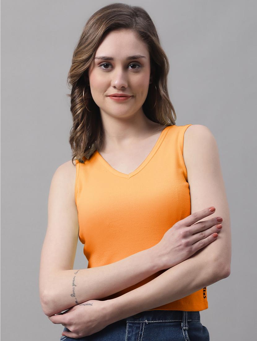 women's crop v neck top - 19986097 -  Zoom Image - 0