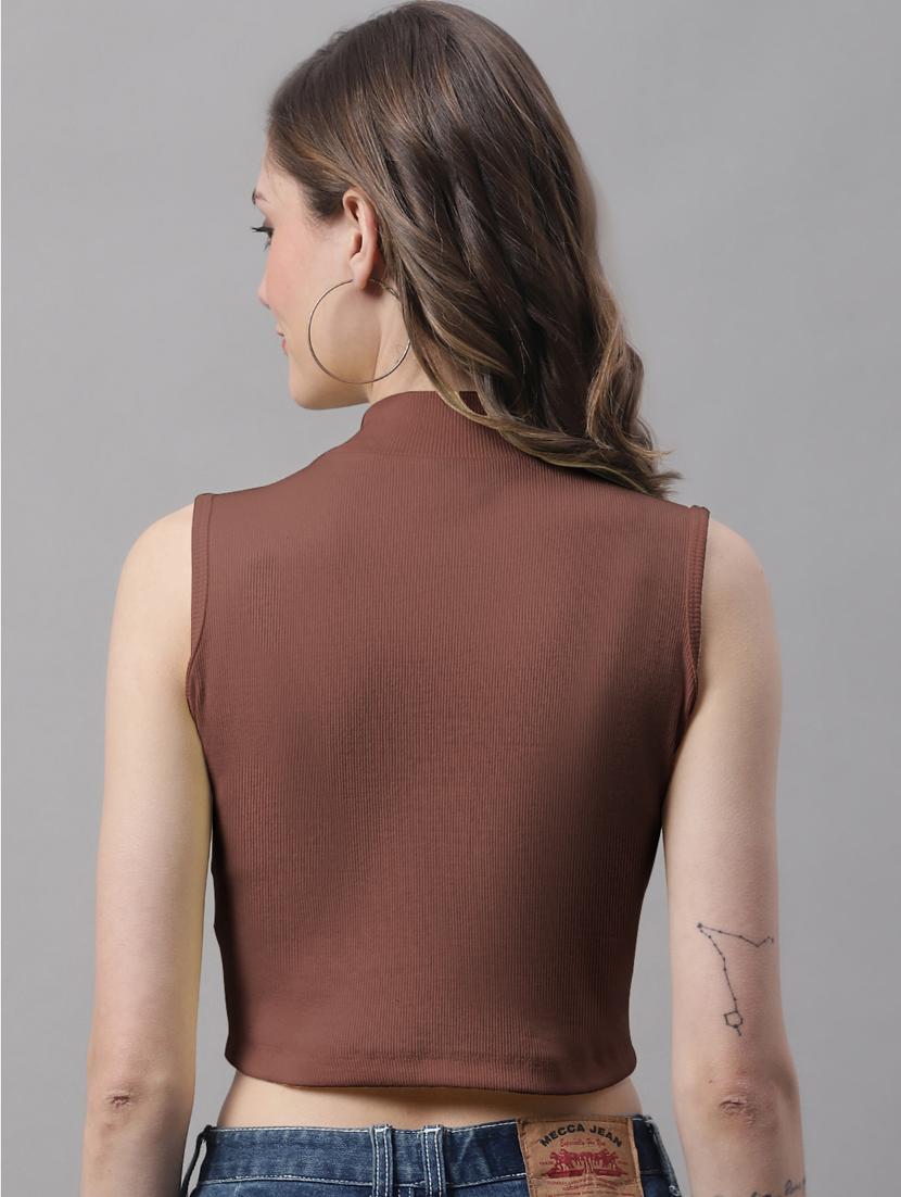 women's crop turtle neck top - 19986113 - Standard Image - 2