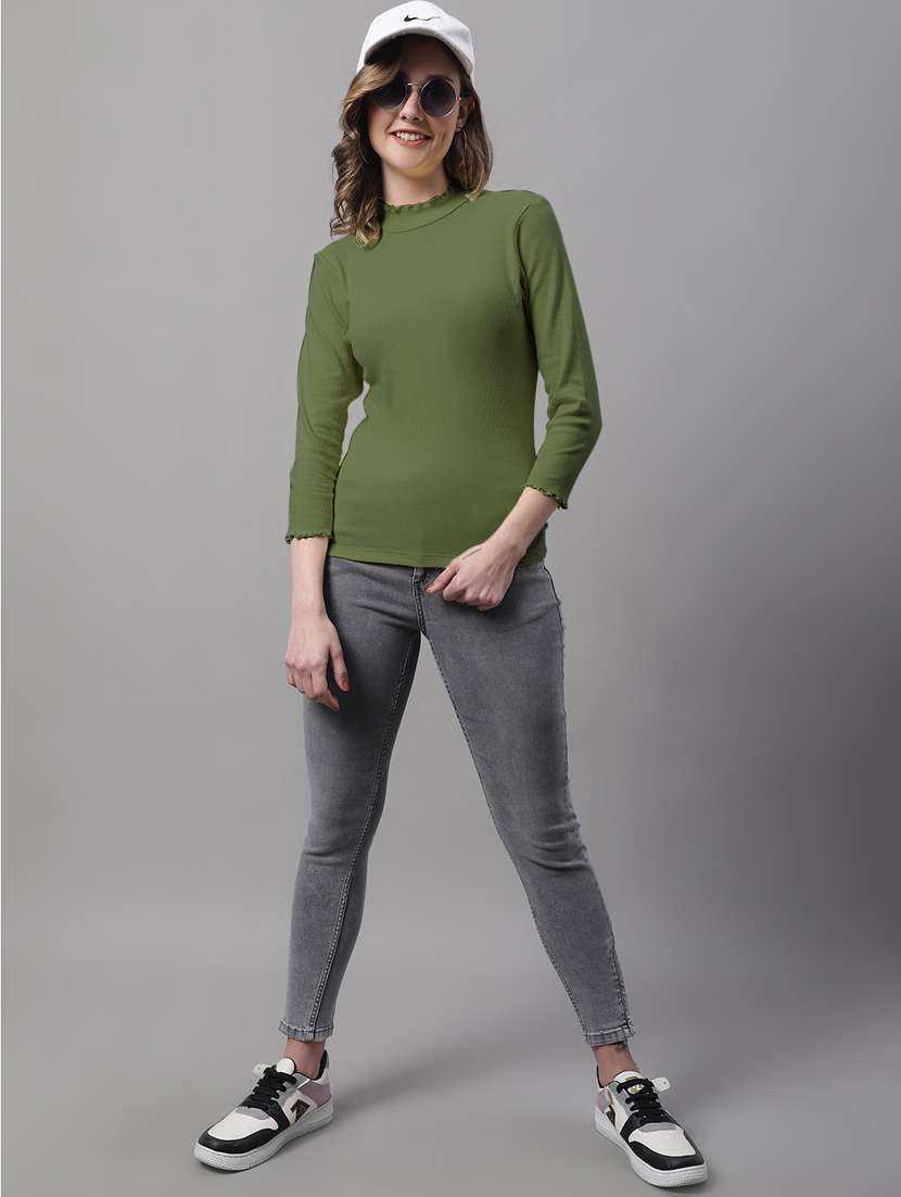 women's straight turtle neck top - 19986129 - Standard Image - 2