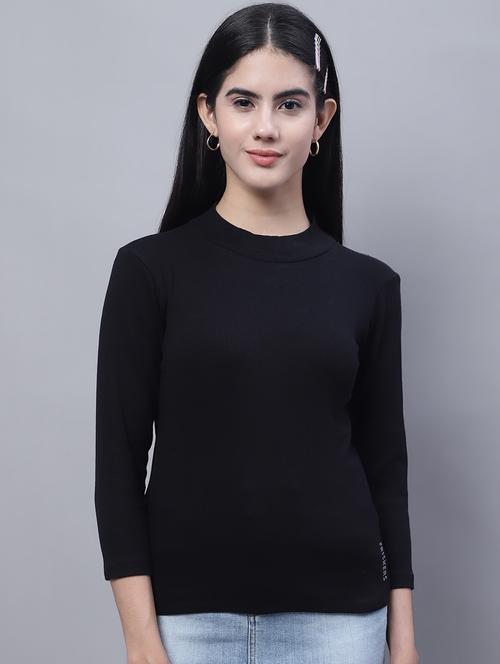 women's straight mock neck top - 19986130 - Standard Image - 0