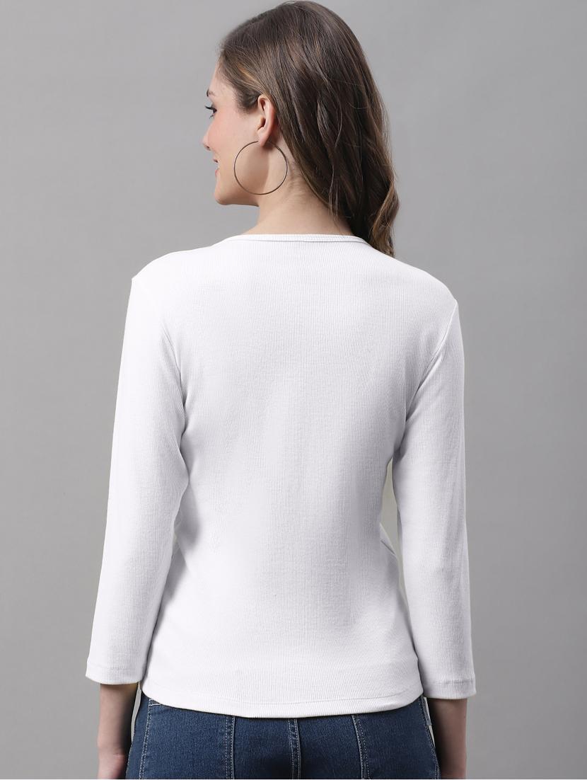 women's straight notch neck top - 19986143 - Standard Image - 2