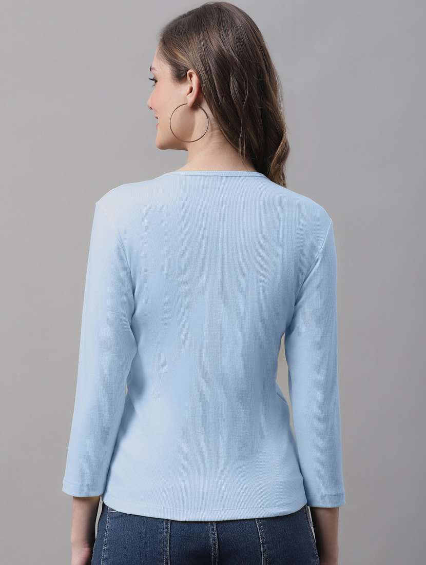 women's straight notch neck top - 19986150 - Standard Image - 2