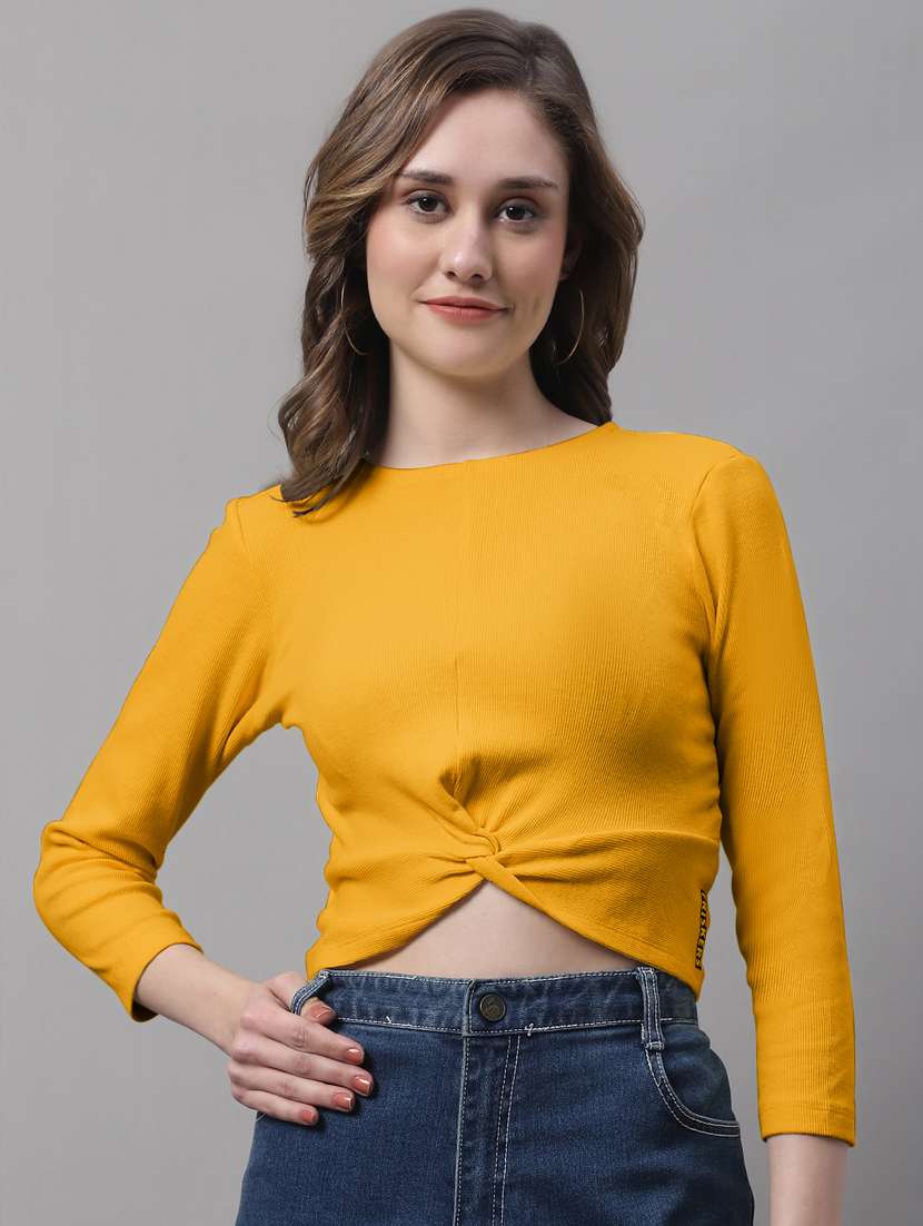 women's crop round neck top - 19986173 - Zoom Image - 0