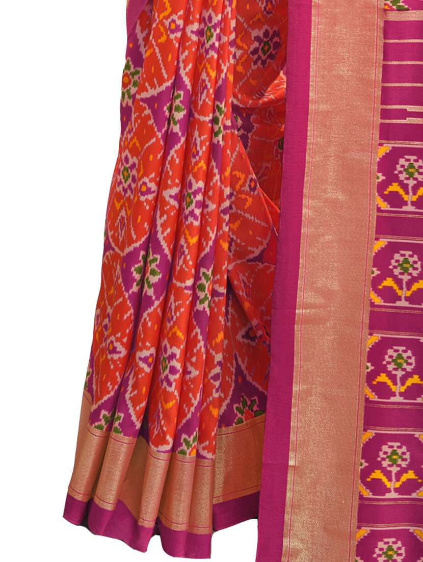 printed saree with blouse piece - 19986183 - Standard Image - 2