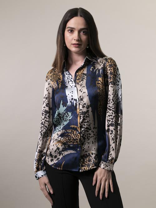 multi colored printed long sleeves regular shirt - 19986586 - Standard Image - 0