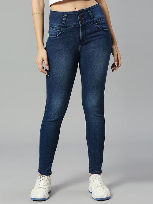 women's plain slim fit jeans - 19987174 - Standard Image - 0