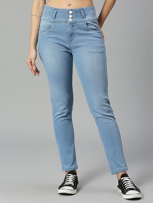 women's plain slim fit jeans - 19987176 - Standard Image - 0