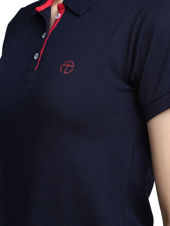 women's plain polo neck t-shirt - 19987961 - Standard Image - 2