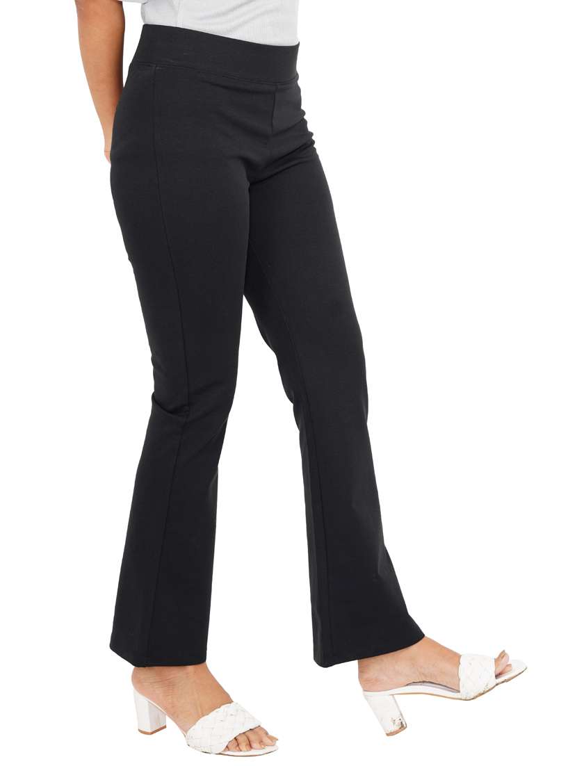 solid flat front bootcut trouser - 19987986 -  Standard Image - 2