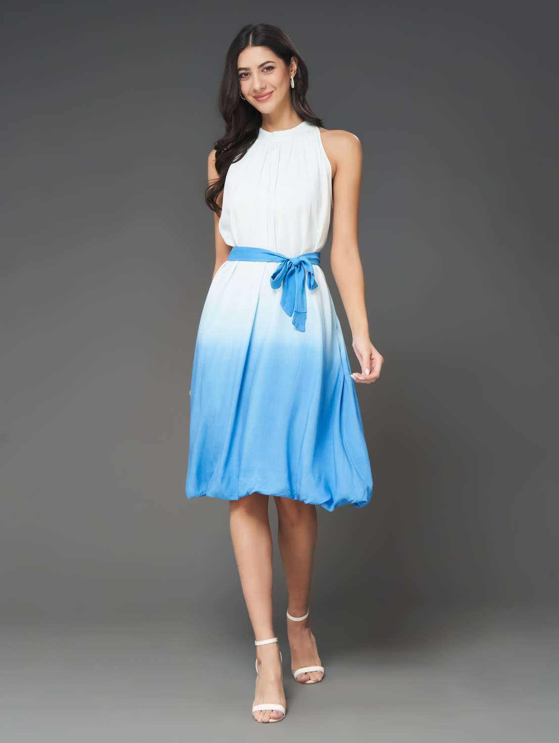 women's fit & flare ombre dress