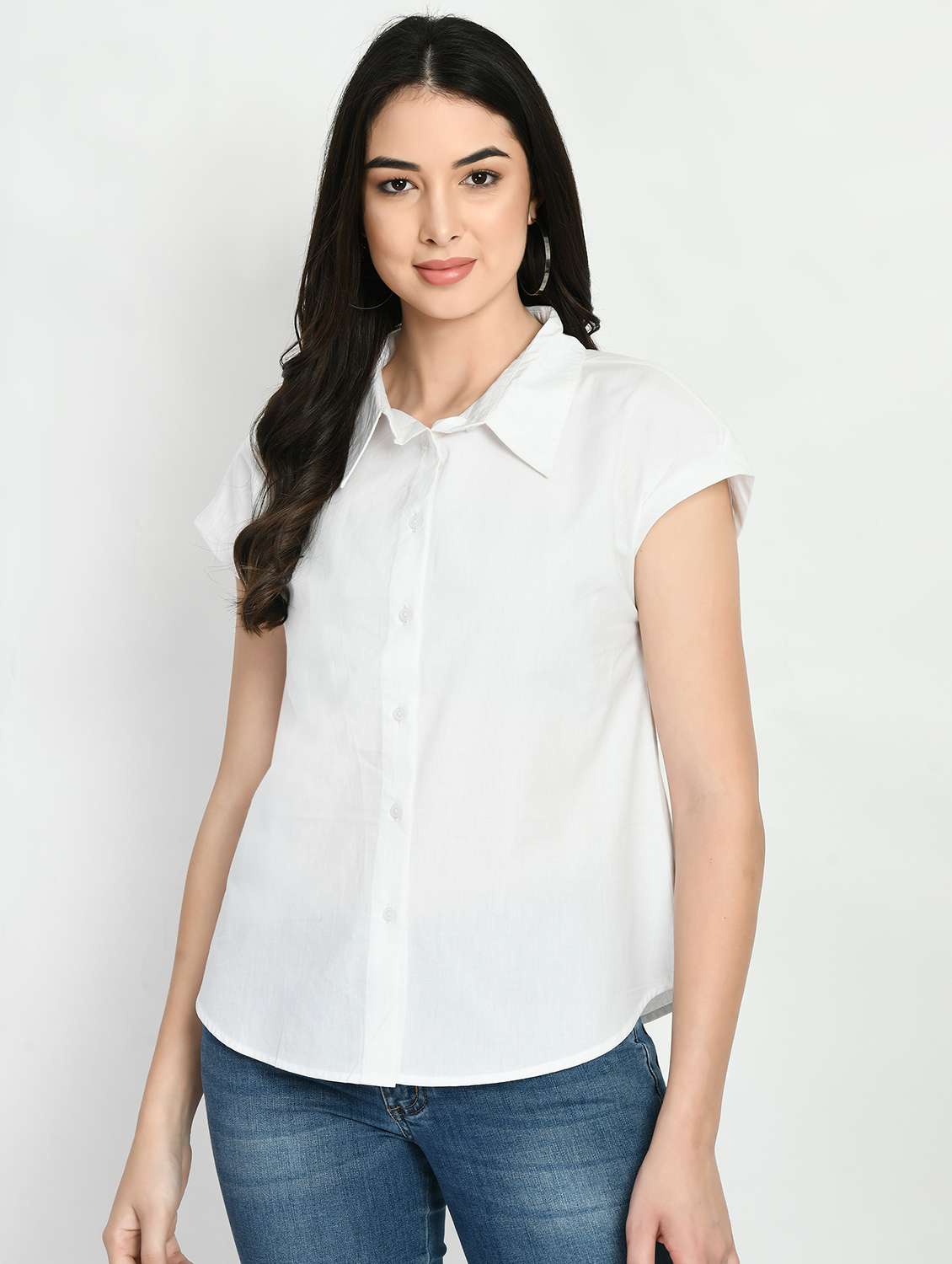 white solids short sleeves shirt - 19988497 - Zoom Image - 0