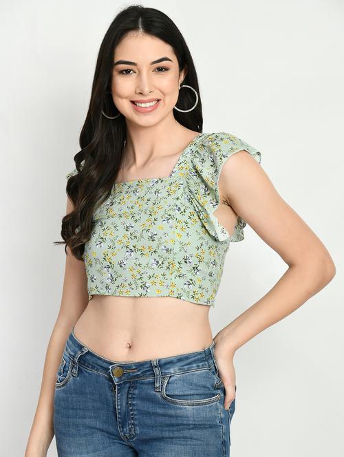 women's crop square neck top - 19988506 -  Standard Image - 0