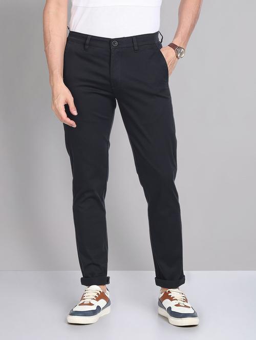 blue cotton chinos casual trousers - 19988547 -  Standard Image - 0