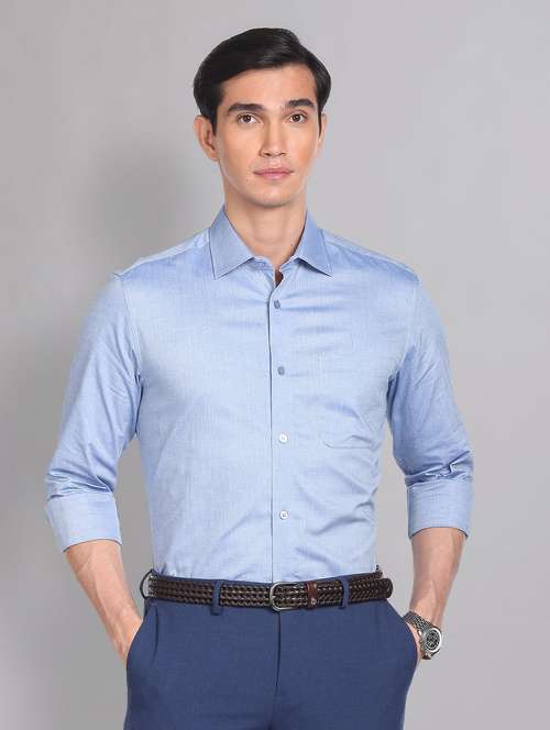 mens solids formal shirt - 19988553 - Standard Image - 0