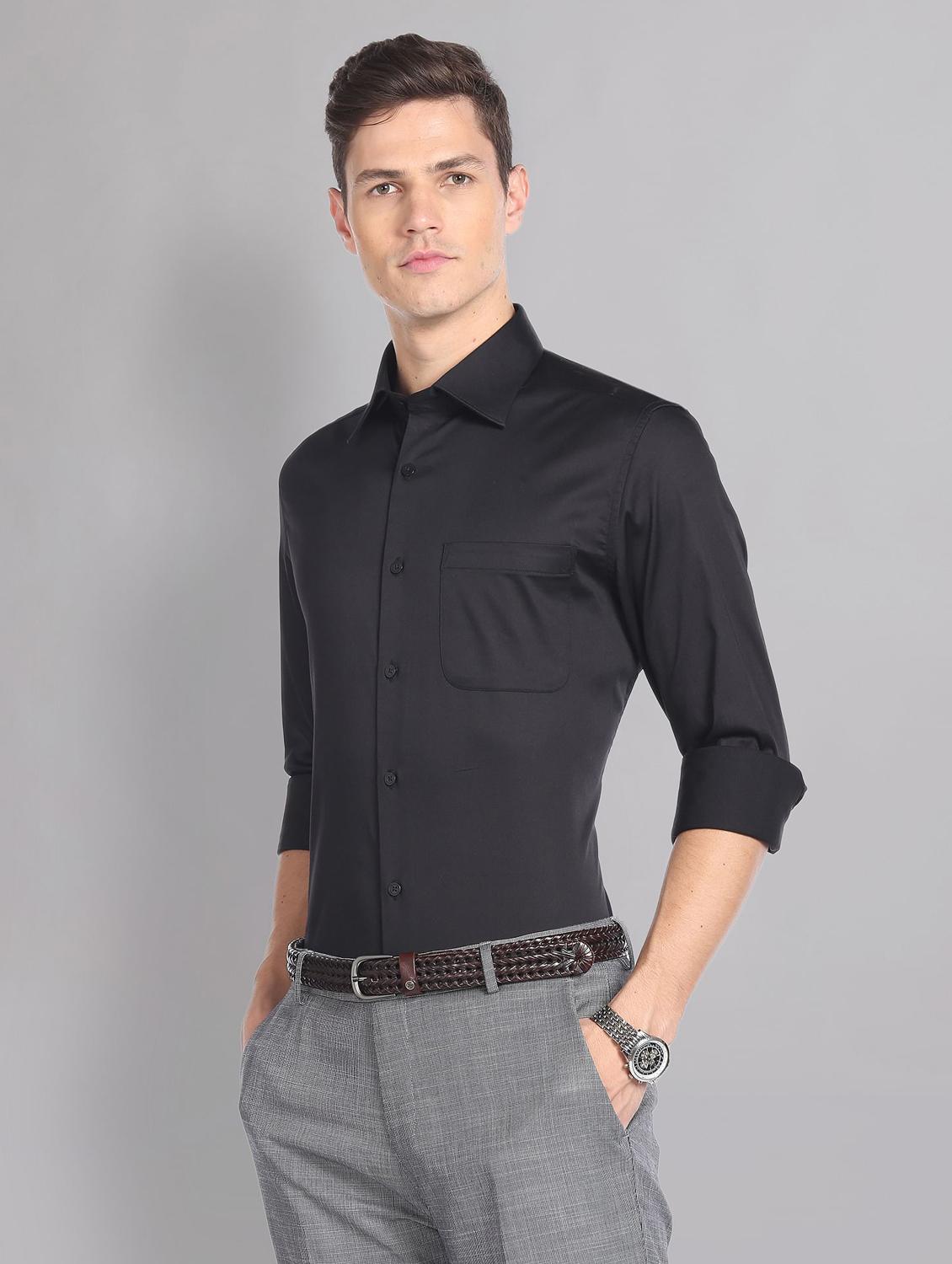 mens solids formal shirt - 19988554 - Standard Image - 2