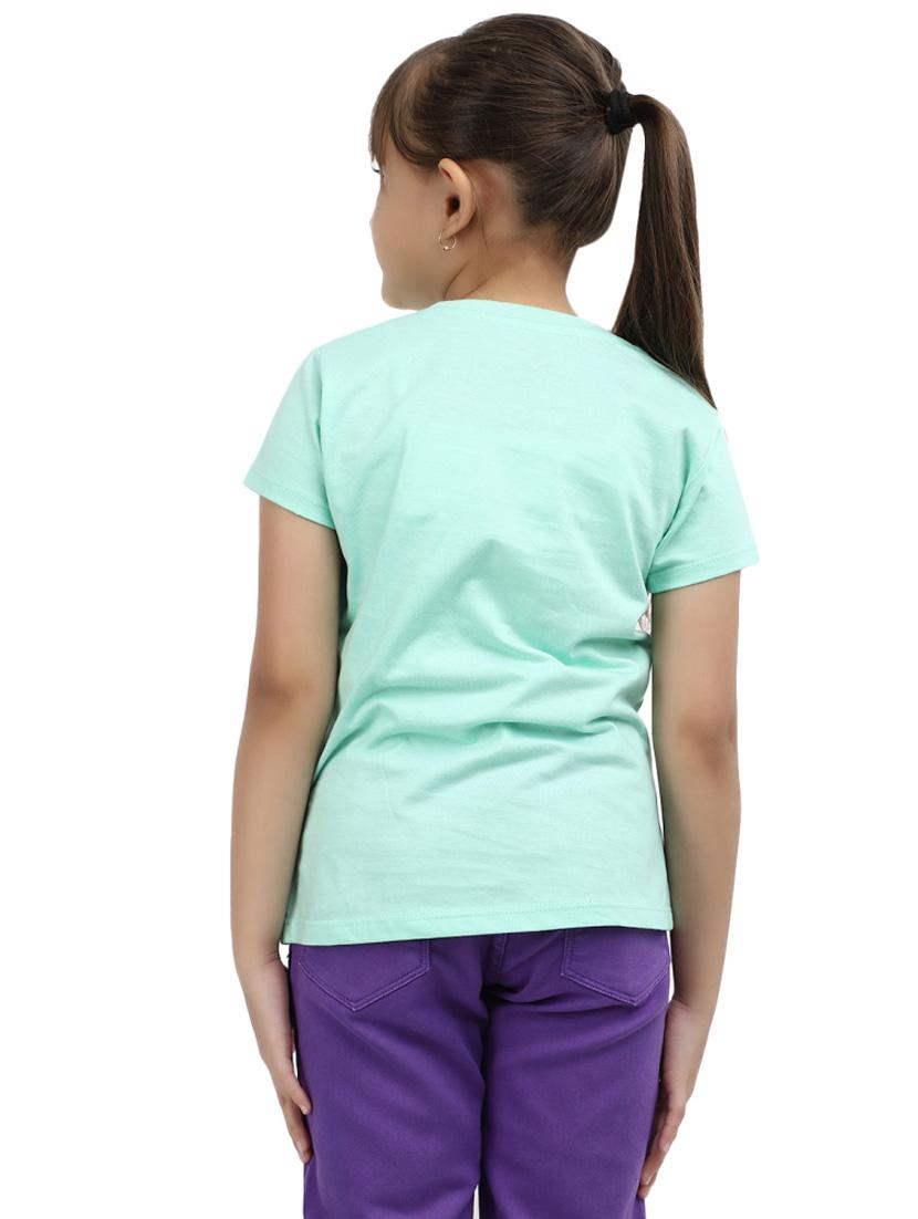 girls printed cotton regular tee - 19989768 - Standard Image - 2
