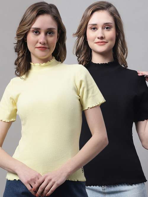 combo of 2 cotton regular top - 19989823 -  Standard Image - 0