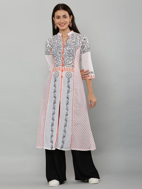 women's front slit kurta - 19990231 -  Standard Image - 0