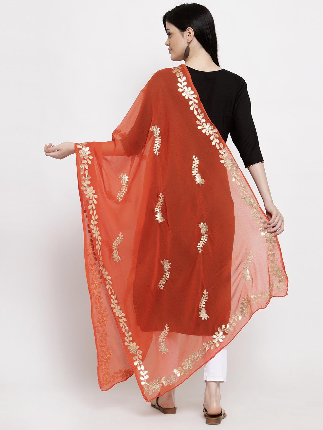 gota patti chiffon dupatta - 19990689 - Standard Image - 2