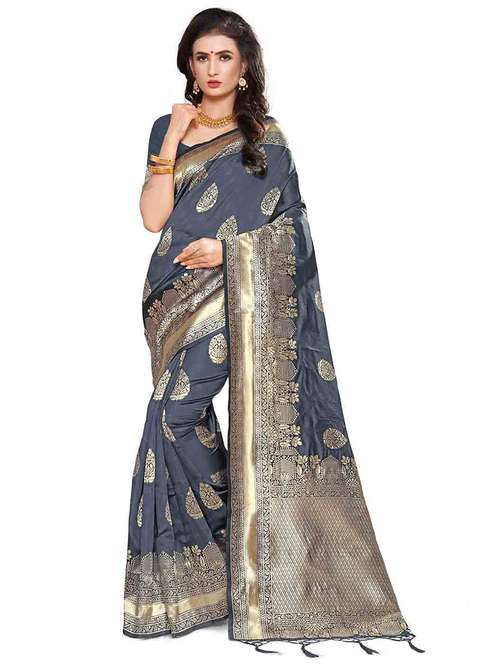 women self design banarasi saree with blouse - 19991997 - Standard Image - 0