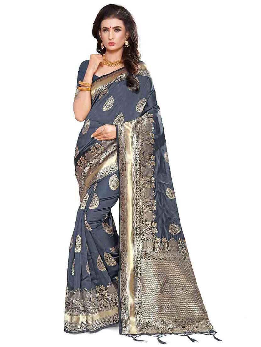women self design banarasi saree with blouse - 19991997 - Zoom Image - 0
