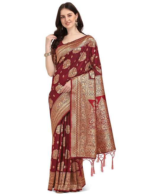 women's banarasi saree with blouse - 19992020 -  Standard Image - 0