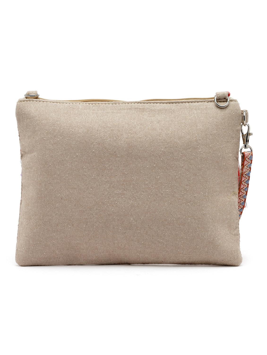 gold cotton sling bag - 19992319 - Standard Image - 2