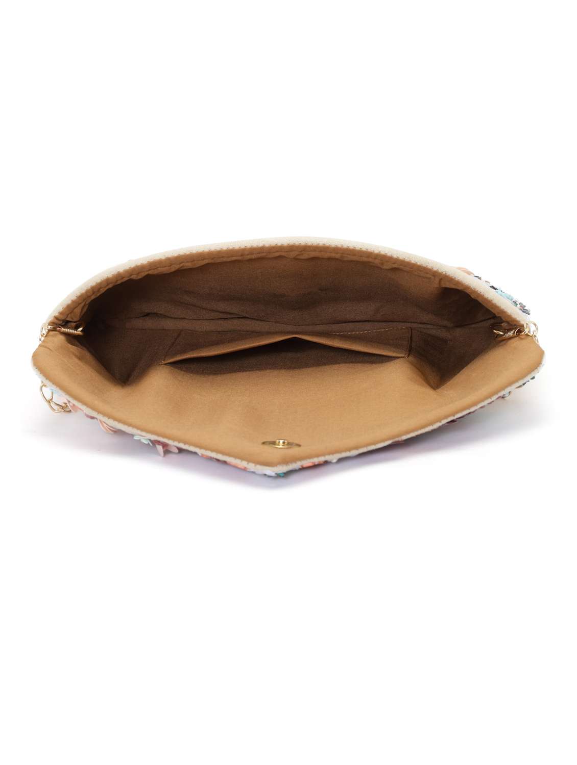 Cream Suede Sling Bag
