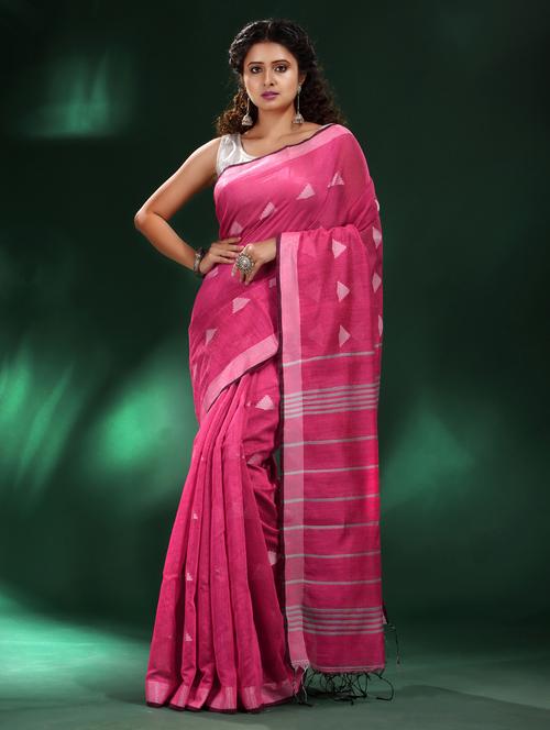women's self design pink colored saree with blouse - 19993494 -  Standard Image - 0