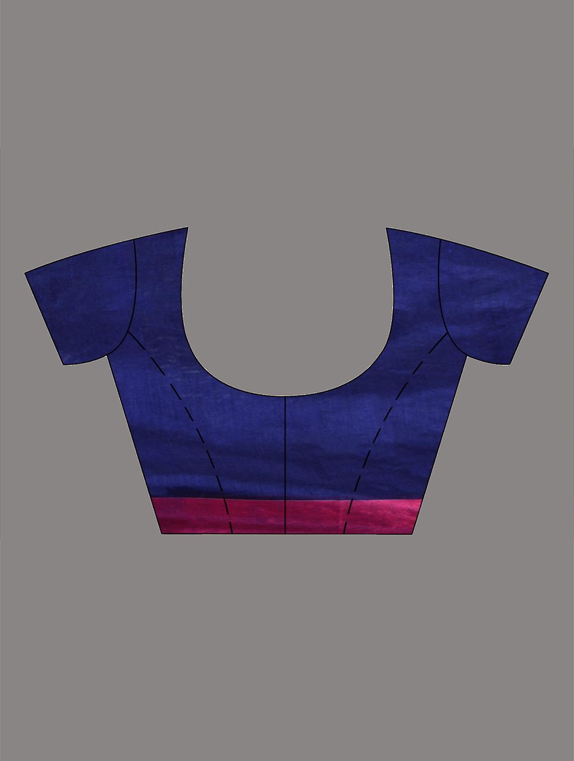 blue cotton saree with blouse - 19993591 - Standard Image - 2