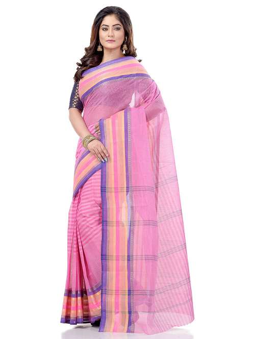 women's stripes pink colored saree - 19994424 -  Standard Image - 0