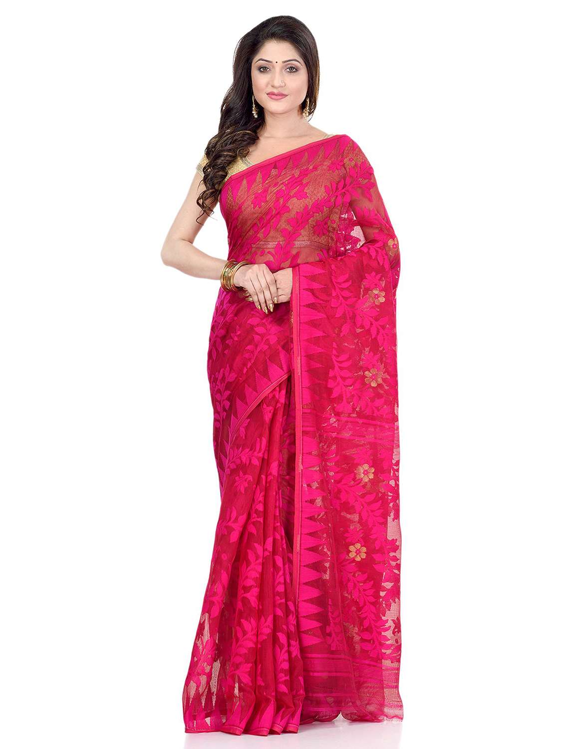 women self design jamdani saree