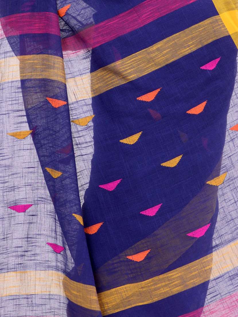 women's geometric blue colored saree with blouse - 19994480 -  Standard Image - 2