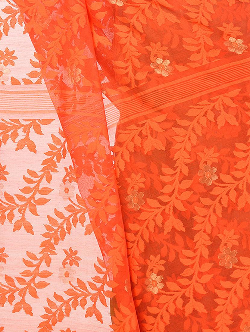 women's self design orange colored saree - 19994492 - Standard Image - 2