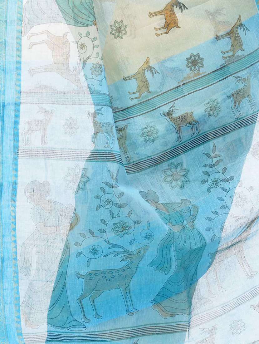 women's kalamkari cream colored saree - 19994532 -  Standard Image - 2