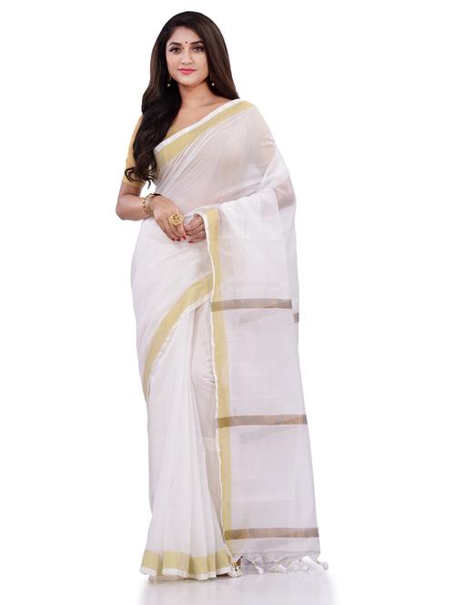 women's self design off white colored saree with blouse - 19994547 -  Standard Image - 0