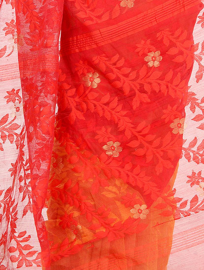 women's floral red colored saree - 19994548 - Standard Image - 2