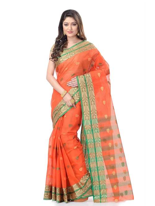 women's self design orange colored saree - 19994552 -  Standard Image - 0