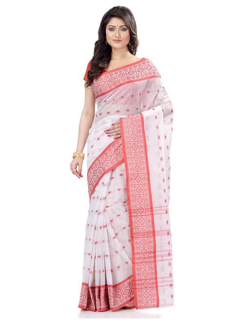 women's self design white colored saree - 19994631 -  Standard Image - 0