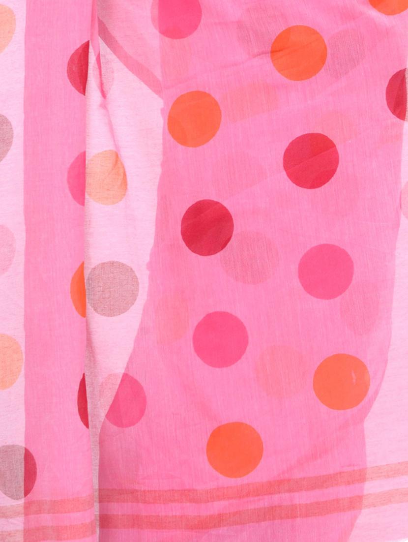 women's polka dots pink colored saree - 19994639 - Standard Image - 2
